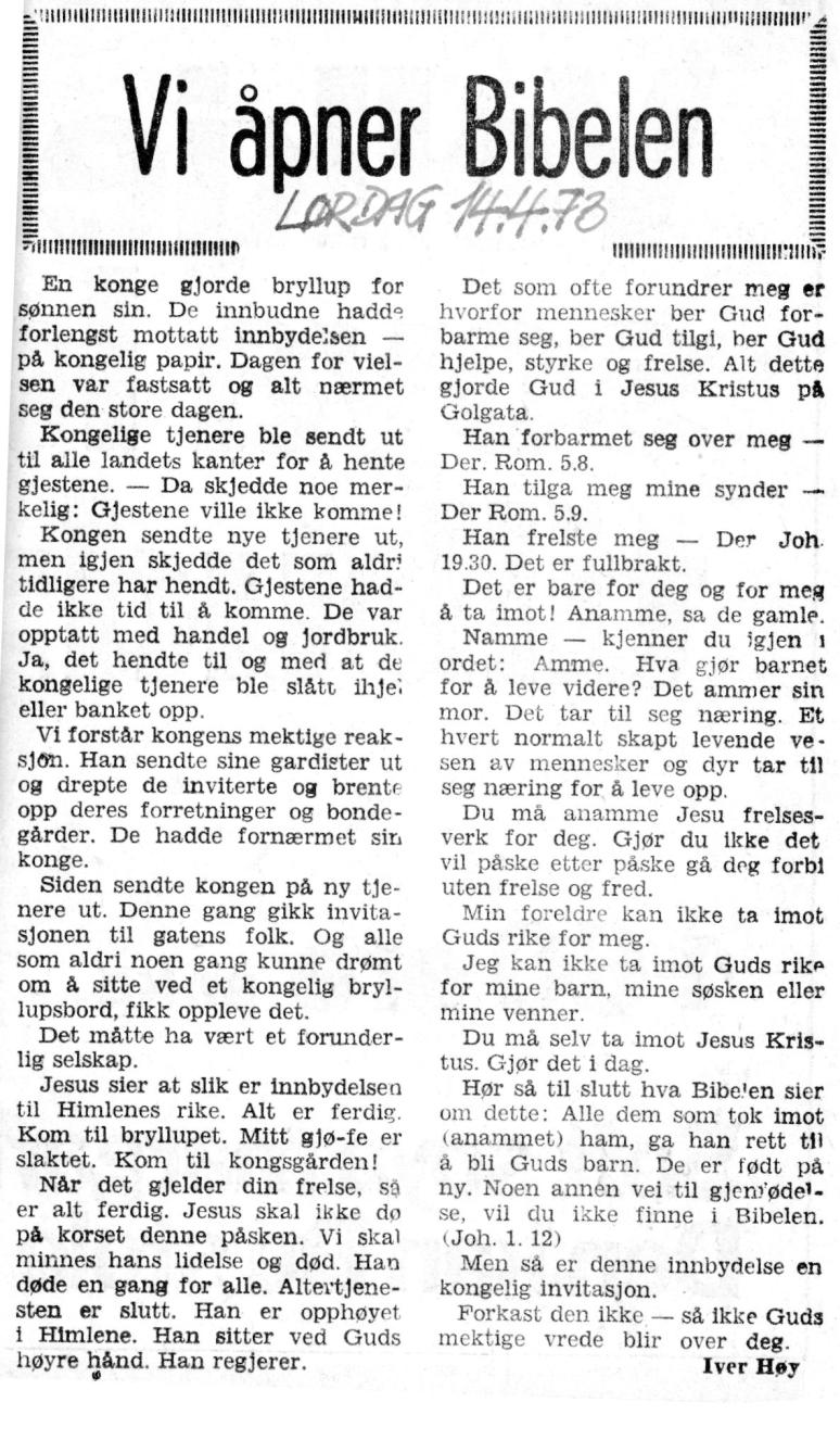 vi åpner bibelenn14april19731